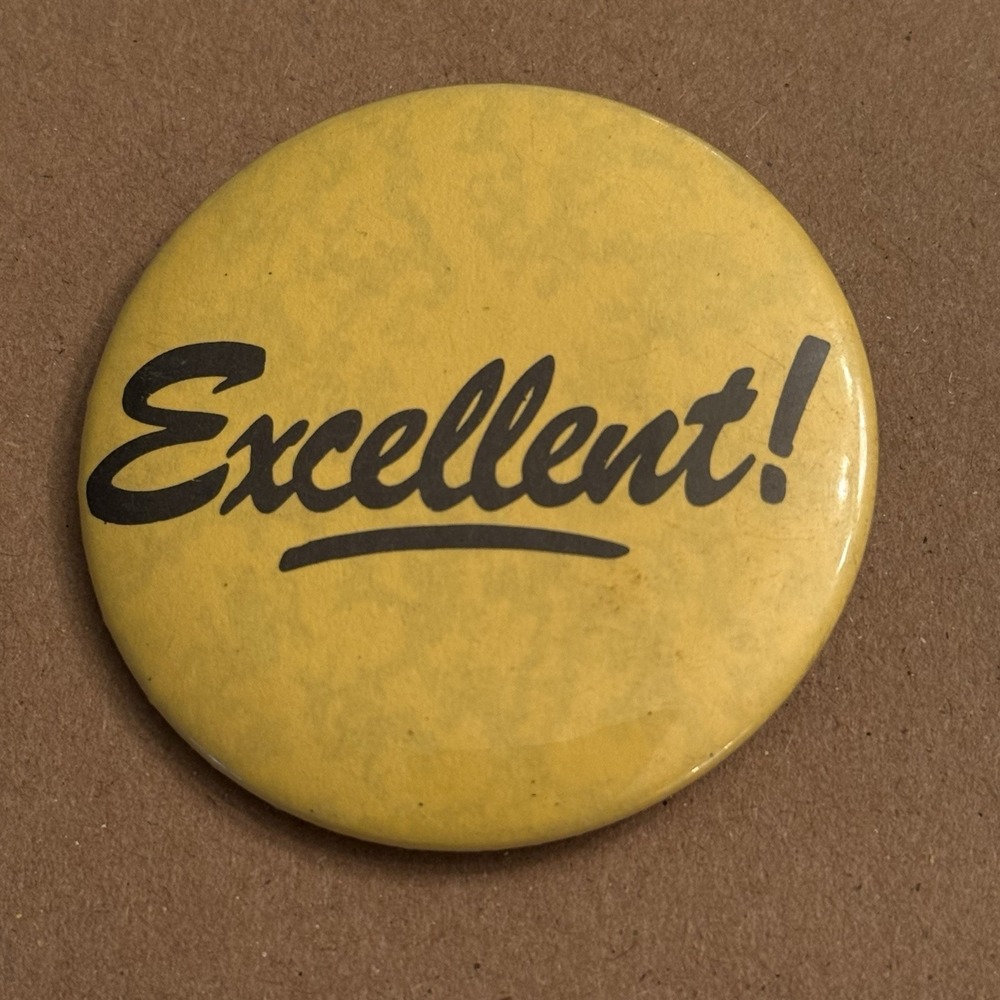 Excellent! Vintage Pinback Button Pin Round Circle